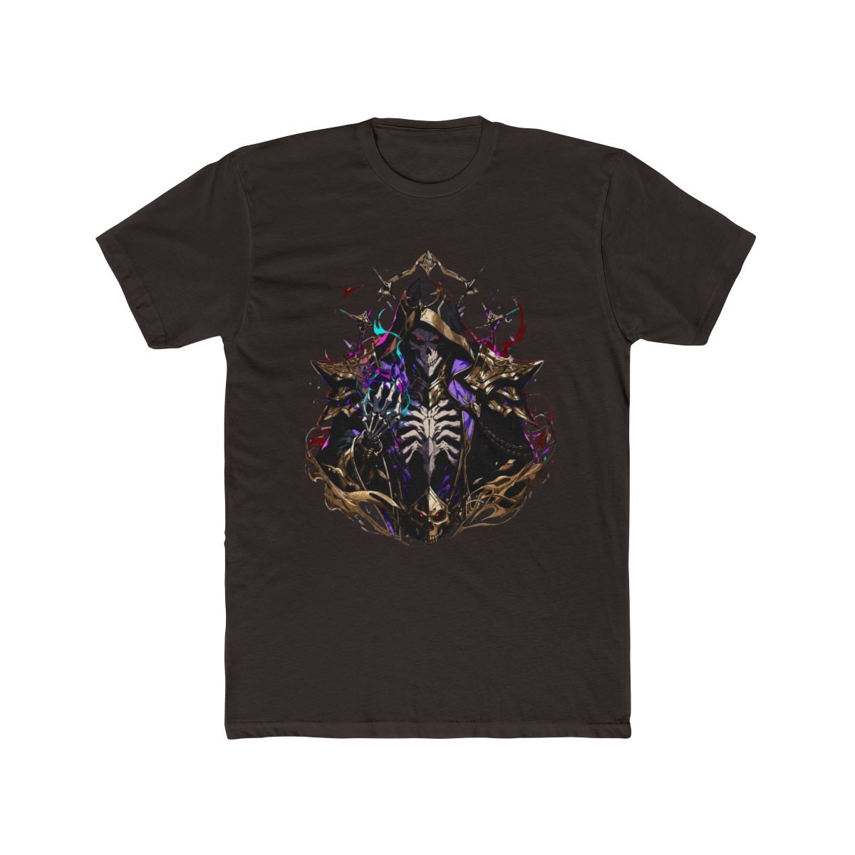Skeletal Lich Dark Magic Overlord Art T Shirt - alternate angle 3, merchandise