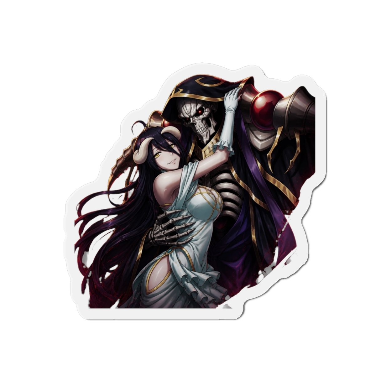Overlord: Albedo & Ainz Fridge Magnet - alternate angle 1, merchandise