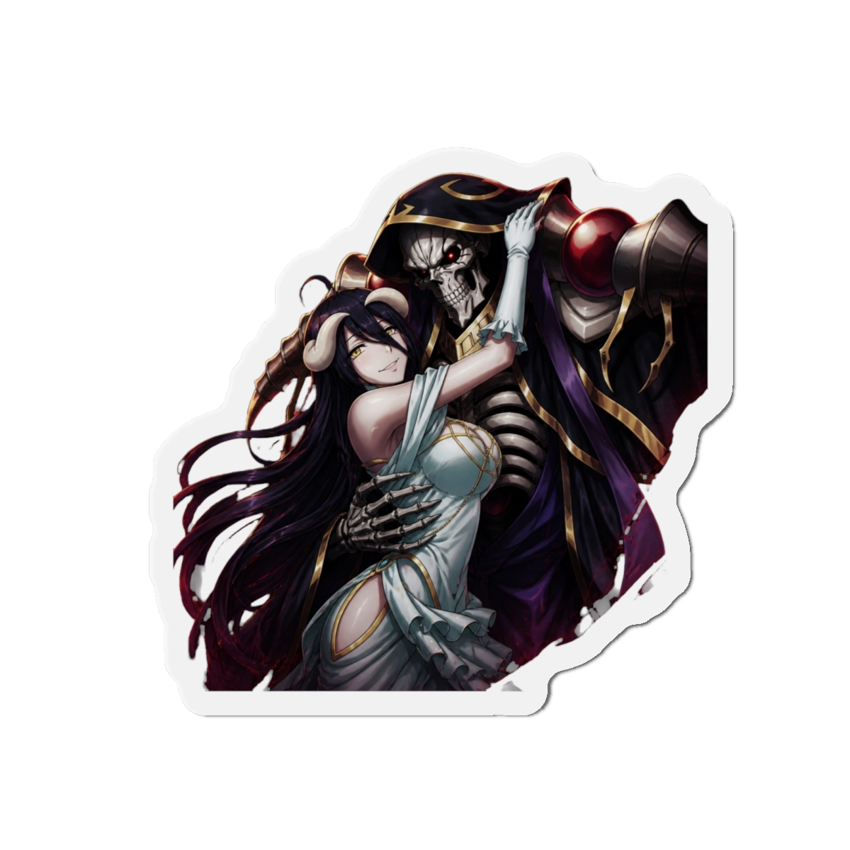 Overlord: Albedo & Ainz Fridge Magnet - alternate angle 2, merchandise