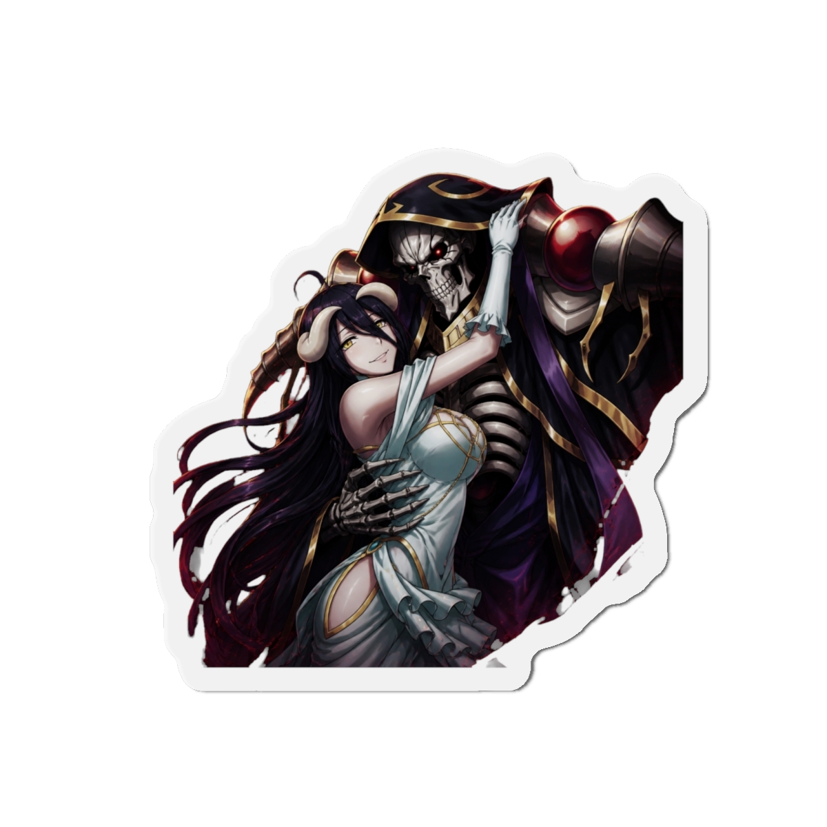 Overlord: Albedo & Ainz Fridge Magnet - alternate angle 3, merchandise